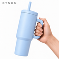 Ice Blue - 1200ml Vacuum Insulated Tumbler with Handle & Straw