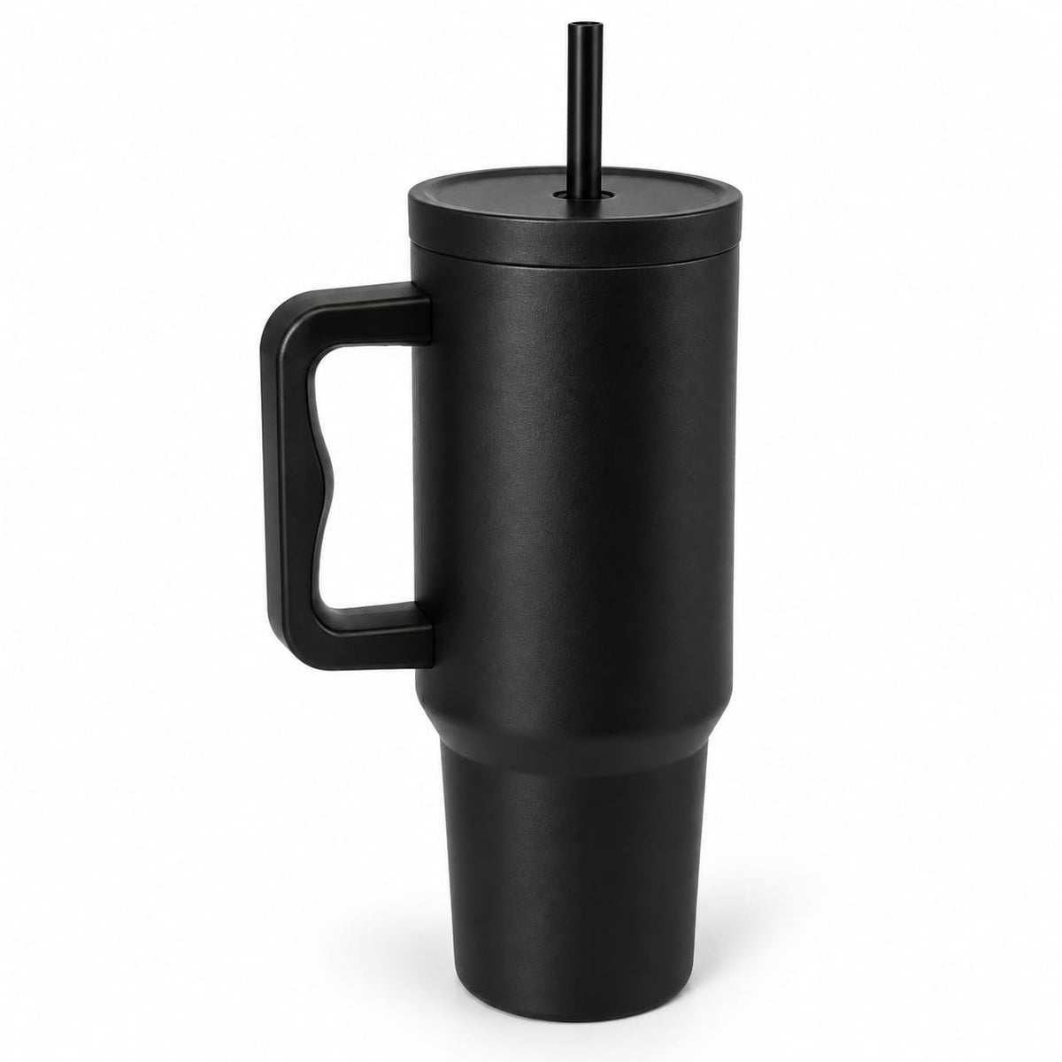Charcoal Black 1200ml Vacuum Insulated Tumbler with Handle & Straw